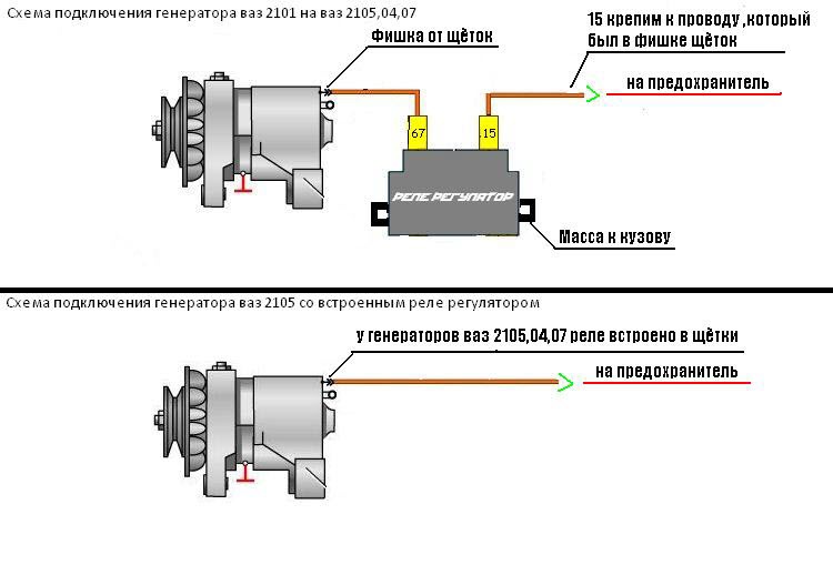 Схема зарядки аккумулятора от генератора ваз 2106 карбюратор