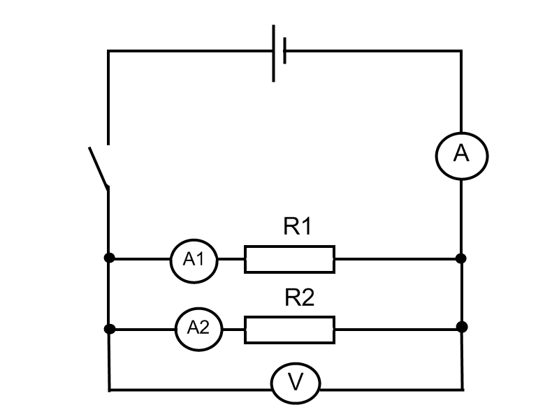 Последовательное соединение двух проводников схема. Параллельное соединение схема цепи. Схема параллельного соединения проводников с амперметрами. Схема параллельного соединения двух проводников. Параллельное соединение проводников схема с вольтметром.