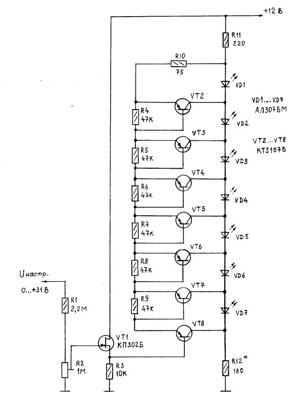 Схема на светодиодах на 12 вольт