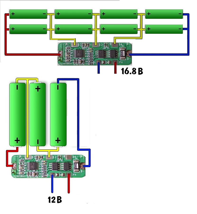 10s3p аккумулятор схема