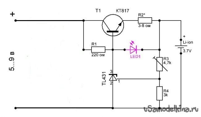 Схема зарядное устройство для li ion аккумуляторов 18650 схема