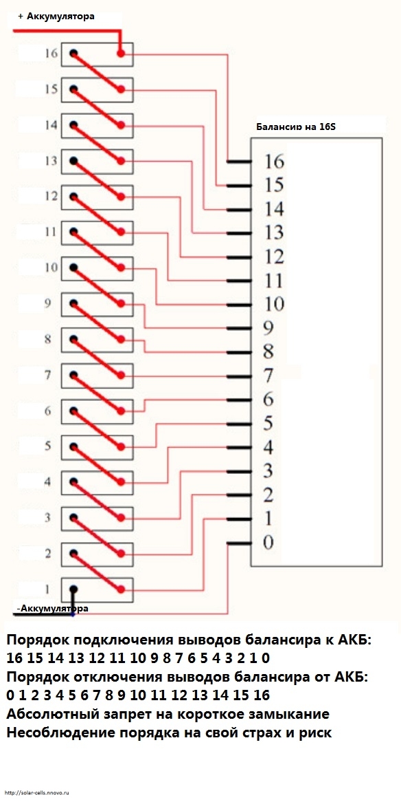 4s1p аккумулятор схема