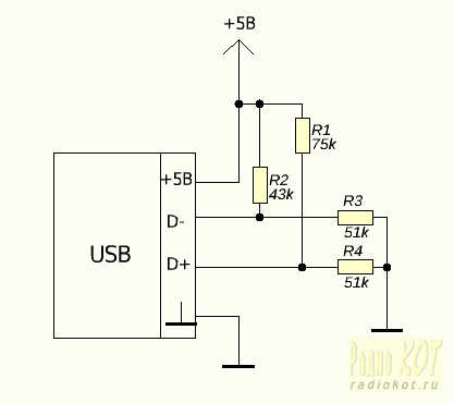 Схема usb зарядки для телефона